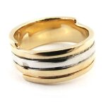 Bague plaqu or  chorgraphie  2 tons