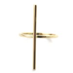 Bague plaqu or  croix  dor