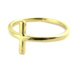 Bague plaqu or  croix  dor