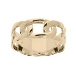 Bague plaqu or mailles entrelaces