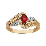 Bague plaqué or pierre rouge Bague plaqué or pierre rouge
