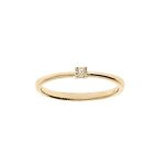 Bague plaqu or pierre vritable citrine 2, 5mm