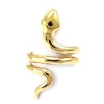 Bague plaqu� or  serpent mythique