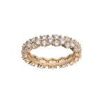 Bague plaqué or style alliance oxydes blancs sertis Bague plaqué or style alliance oxydes blancs sertis