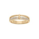 Bague plaqué or style alliance oxydes blancs sertis Bague plaqué or style alliance oxydes blancs sertis