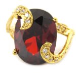 Bague plaqu� or  tiffany  grenat