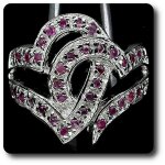 Bague rubis argent 925