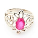 Bague rubis . argent 925