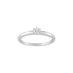 Bague solitaire femme - oxyde de zirconium - or 9 carats Bague solitaire femme - oxyde de zirconium - or 9 carats