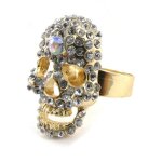 Bague tête de mort doré Bague tête de mort doré