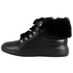 Basket montante geox d rubidia c - nappa + synt. fur - noir - 36