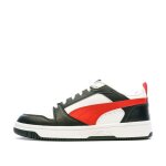 Baskets noires / blanches / rouges homme puma rebound v6 low - 42 1 / 2
