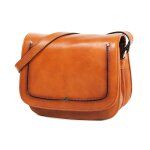Besace katana en cuir de vachette collet vgtal 66801 - marron clair