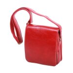Besace katana en cuir de vachette gras k 32578 - rouge