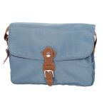 Besace katana nylon garni crote de cuir de vachette k 29301 - bleu