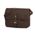 Besace katana nylon garni crote de cuir de vachette k 29301 - chocolat