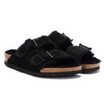Birkenstock arizona shearling sandales noires - 36