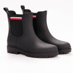 Boots tommy jeans femme rain boot ankle elastic noir - 38