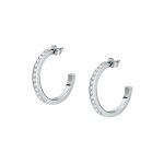 Boucles d'oreilles en acier et crystal