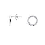 Boucles d'oreilles en argent 925 / 1000 et zircon