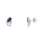Boucles d'oreilles en argent 925 / 1000 et crystal