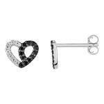 Boucles d'oreilles coeur femme - argent 925