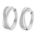 Boucles d'oreilles cr�oles lotus silver