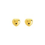 Boucles d'oreilles enfant - or 18 carats - coeur