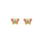 Boucles d'oreilles enfant - or 18 carats - papillon Boucles d'oreilles enfant - or 18 carats - papillon