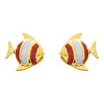 Boucles d'oreilles enfant - or 18 carats - poisson Boucles d'oreilles enfant - or 18 carats - poisson