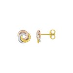 Boucles d'oreilles femme - 3 ors - or 18 carats