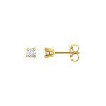 Boucles d'oreilles femme - diamant - or 18 carats