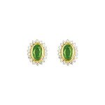 Boucles d'oreilles femme - meraude - or 18 carats