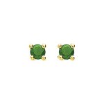 Boucles d'oreilles femme - meraude - or 18 carats