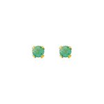 Boucles d'oreilles femme - meraude - or 9 carats