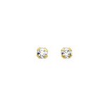 Boucles d'oreilles femme - oxyde de zirconium - or 18 carats