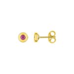 Boucles d'oreilles femme - rubis - or 18 carats