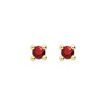 Boucles d'oreilles femme - rubis - or 18 carats