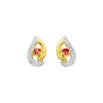 Boucles d'oreilles femme - rubis - or 18 carats