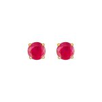 Boucles d'oreilles femme - rubis - or 18 carats
