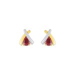 Boucles d'oreilles femme - rubis - or 18 carats