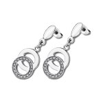 Boucles d'oreilles lotus collection bliss anneaux entrelacs