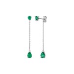 Boucles d'oreilles pendantes femme - Émeraude - or 18 carats Boucles d'oreilles pendantes femme - Émeraude - or 18 carats