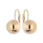 Boucles d'oreilles plaqué or boule 10mm système dormeuse Boucles d'oreilles plaqué or boule 10mm système dormeuse