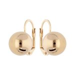 Boucles d'oreilles plaqu or boule 12mm systme dormeuse