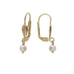 Boucles d'oreilles plaqué or dormeuse perle de culture d'eau douce 5mm Boucles d'oreilles plaqué or dormeuse perle de culture d'eau douce 5mm