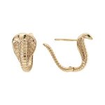 Boucles d'oreilles plaqu or serpent
