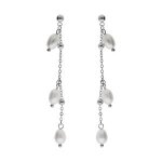 Boucles d'oreilles tige acier et perles de culture d'eau douce