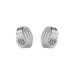 Boucles d'oreille tige argent anneaux entremls