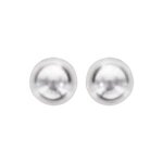 Boucles d'oreilles tige argent perle imitation blanche 10mm